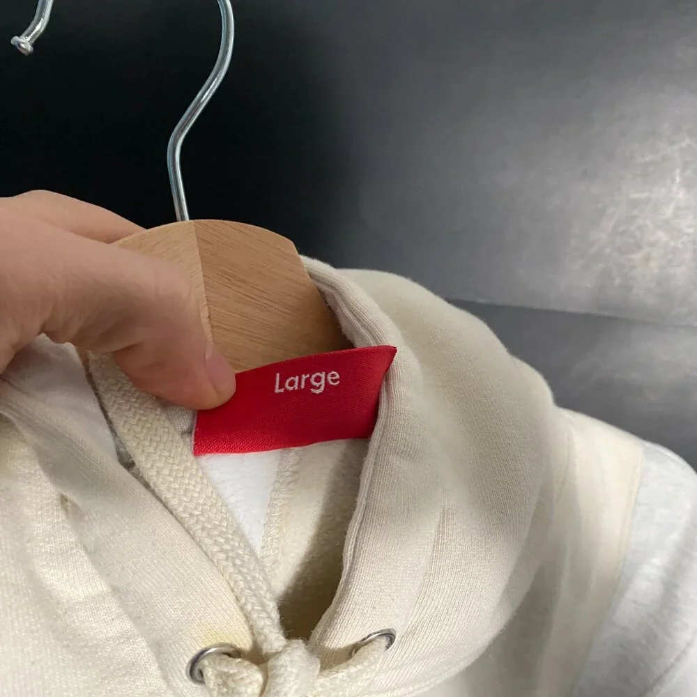 Supreme FW18 Tricolor Old English Hoodie Ash Gray mens size Large - Picture 12 of 12
